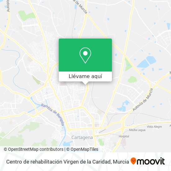 Mapa Centro de rehabilitación Virgen de la Caridad