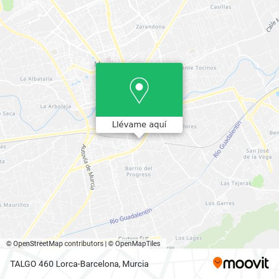 Mapa TALGO 460 Lorca-Barcelona