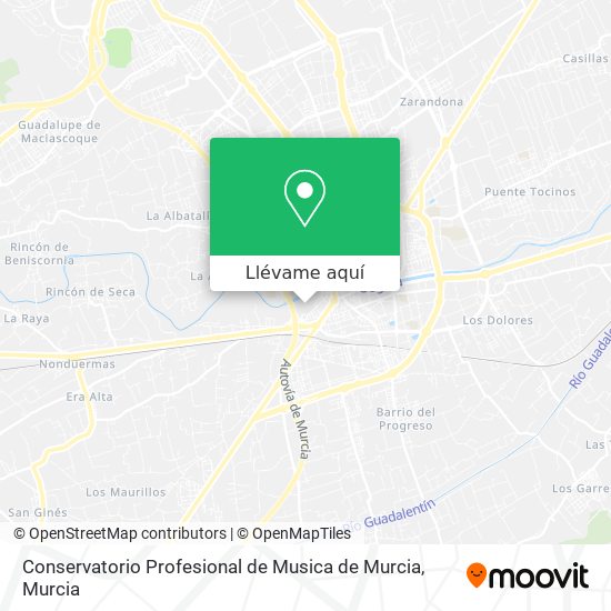Mapa Conservatorio Profesional de Musica de Murcia