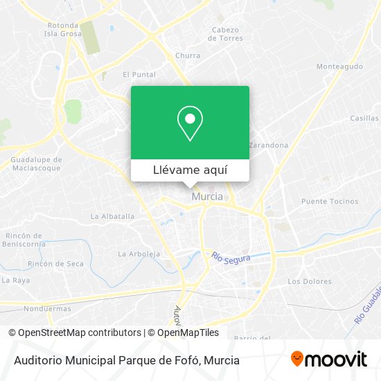 Mapa Auditorio Municipal Parque de Fofó