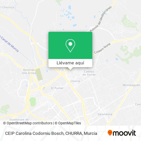 Mapa CEIP Carolina Codorniu Bosch, CHURRA