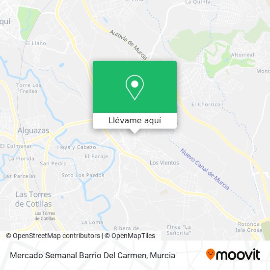 Mapa Mercado Semanal Barrio Del Carmen