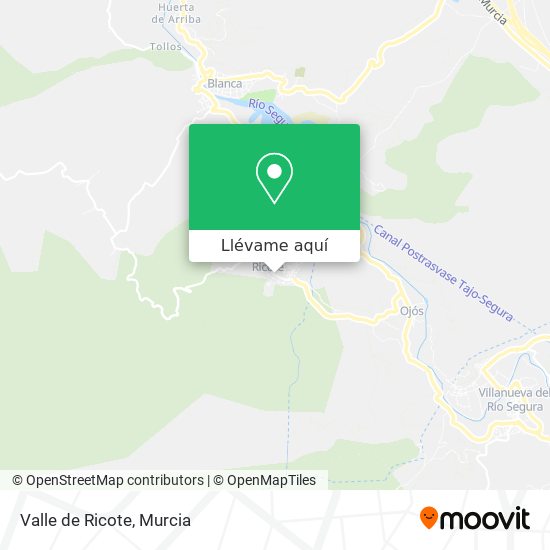 Mapa Valle de Ricote