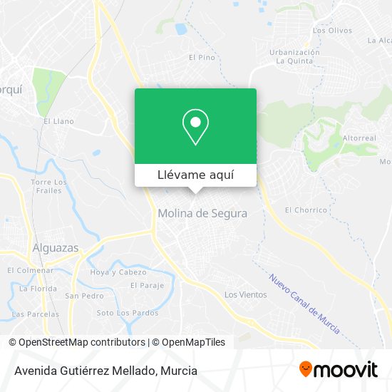 Mapa Avenida Gutiérrez Mellado
