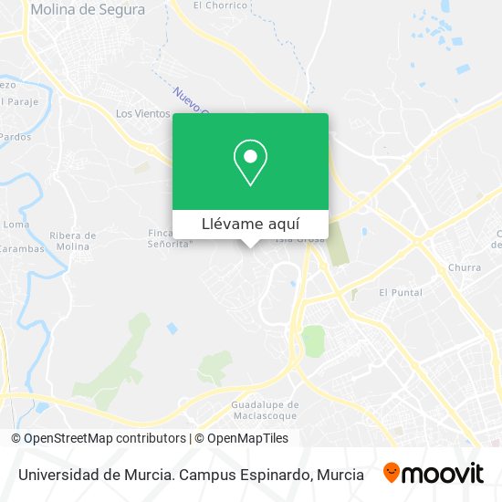 Mapa Universidad de Murcia. Campus Espinardo