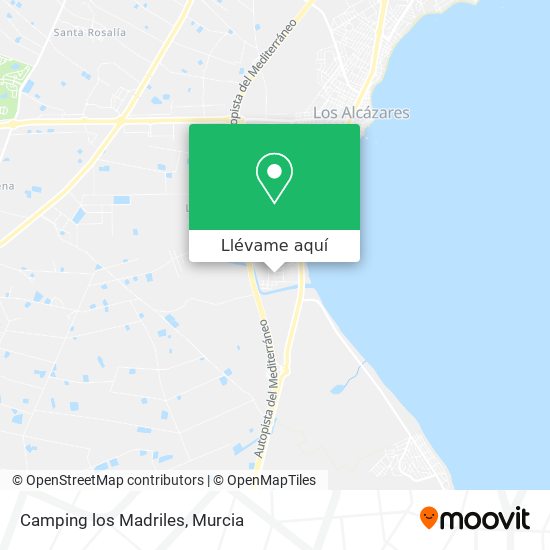 Mapa Camping los Madriles