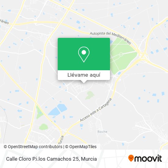 Mapa Calle Cloro P.i.los Camachos 25