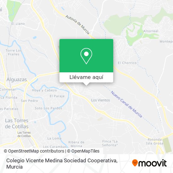 Mapa Colegio Vicente Medina Sociedad Cooperativa