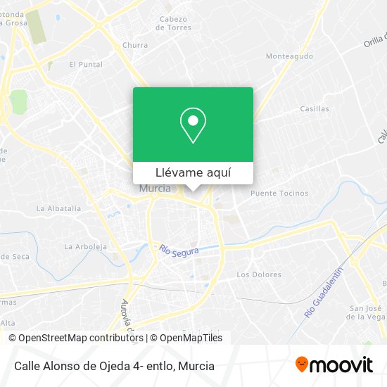 Mapa Calle Alonso de Ojeda 4- entlo