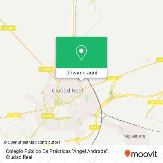 Mapa Colegio Público De Prácticas "Ángel Andrade"