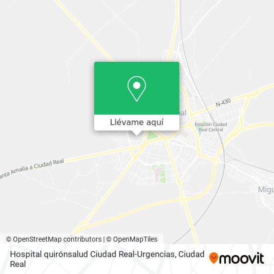 Mapa Hospital quirónsalud Ciudad Real-Urgencias