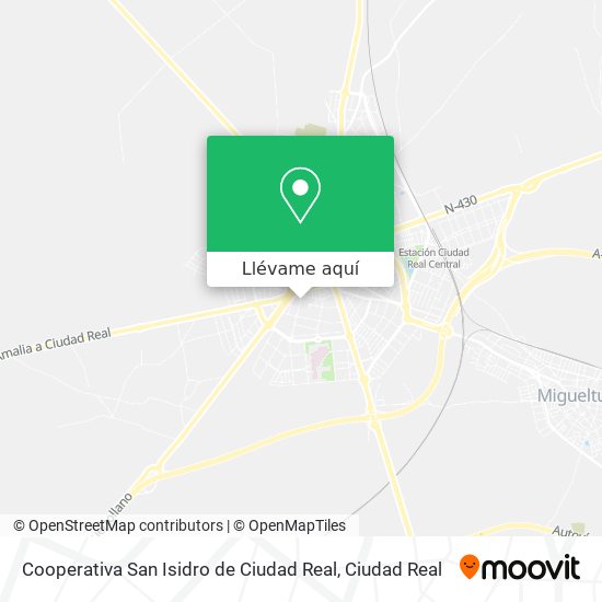 Mapa Cooperativa San Isidro de Ciudad Real