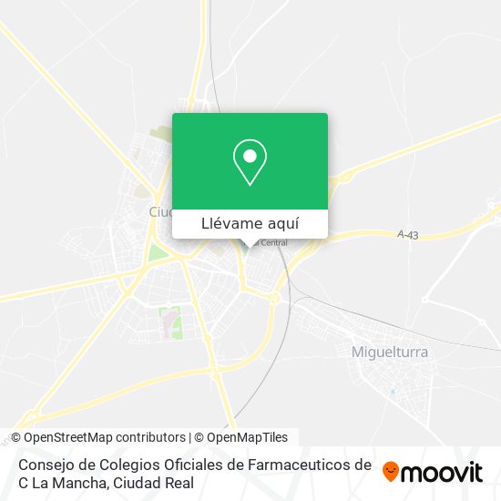 Mapa Consejo de Colegios Oficiales de Farmaceuticos de C La Mancha