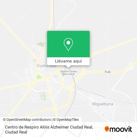 Mapa Centro de Respiro Alöis Alzheimer Ciudad Real