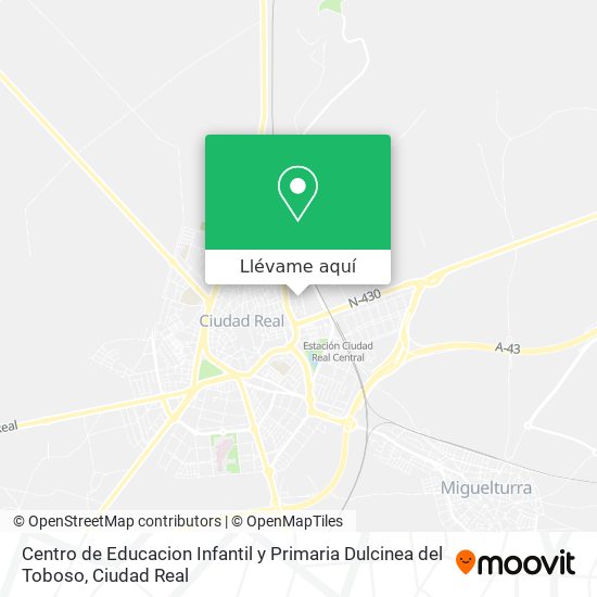 Mapa Centro de Educacion Infantil y Primaria Dulcinea del Toboso