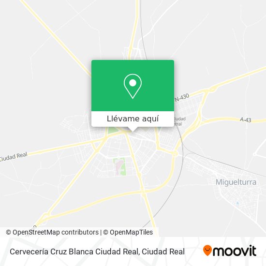 Mapa Cervecería Cruz Blanca Ciudad Real