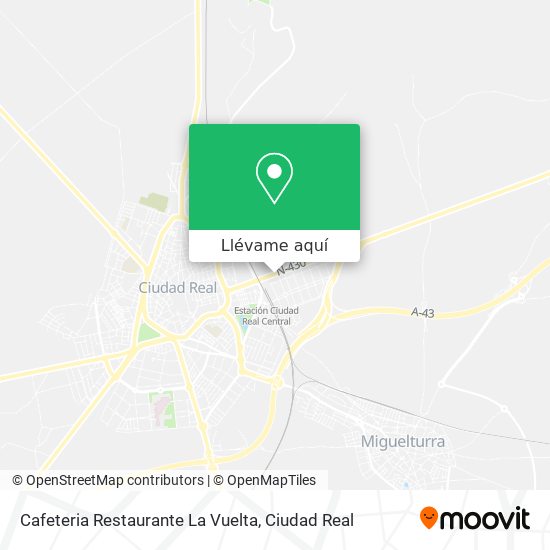 Mapa Cafeteria Restaurante La Vuelta