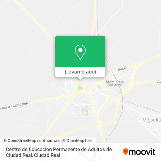 Mapa Centro de Educación Permanente de Adultos de Ciudad Real