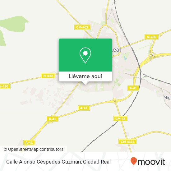 Mapa Calle Alonso Céspedes Guzmán