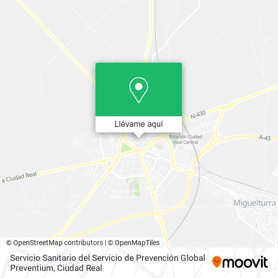 Mapa Servicio Sanitario del Servicio de Prevención Global Preventium