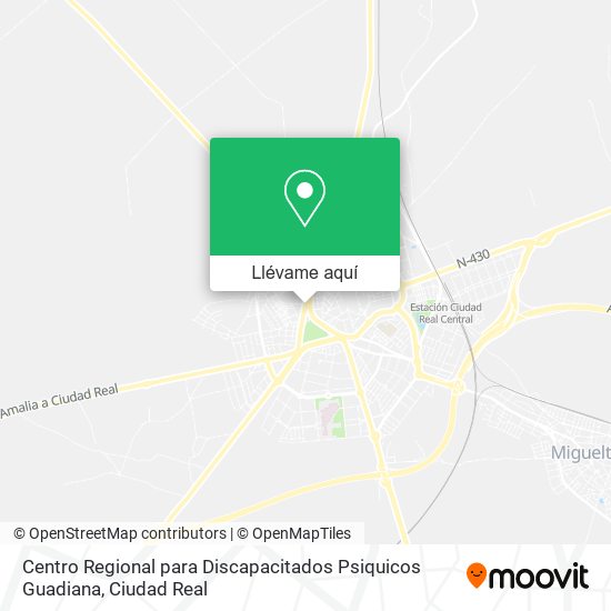 Mapa Centro Regional para Discapacitados Psiquicos Guadiana