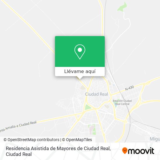 Mapa Residencia Asistida de Mayores de Ciudad Real