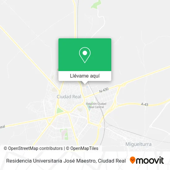 Mapa Residencia Universitaria José Maestro