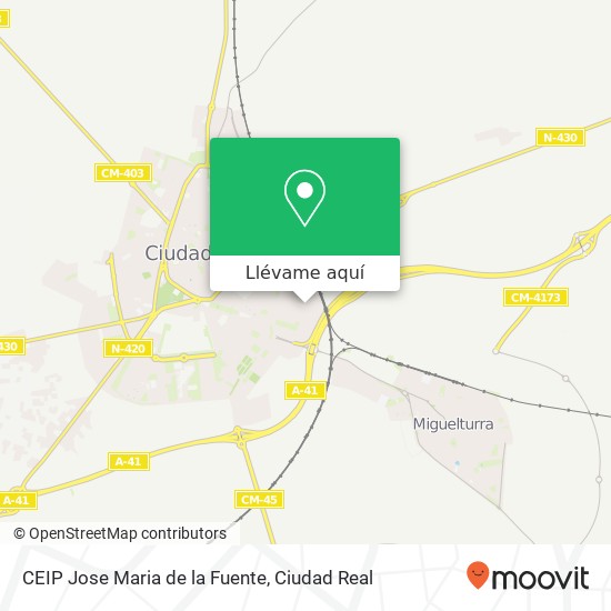 Mapa CEIP Jose Maria de la Fuente