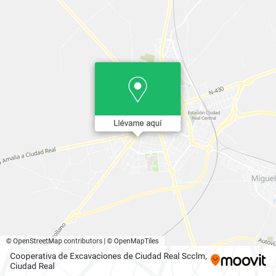 Mapa Cooperativa de Excavaciones de Ciudad Real Scclm