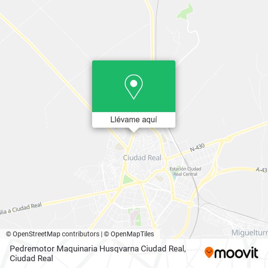 Mapa Pedremotor Maquinaria Husqvarna Ciudad Real
