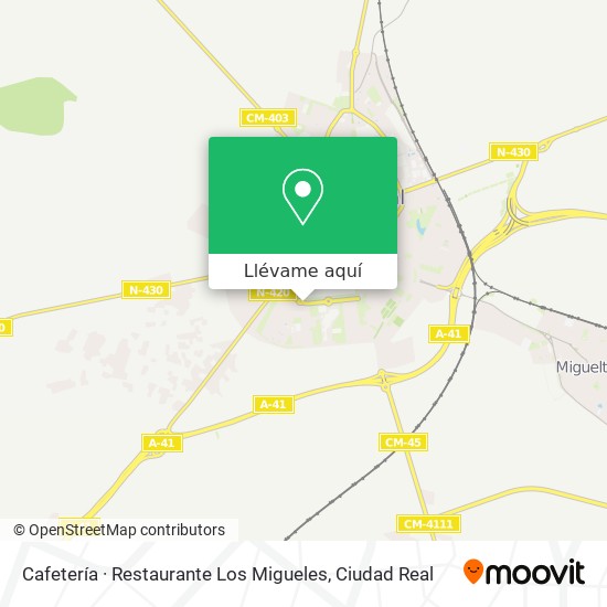 Mapa Cafetería · Restaurante Los Migueles