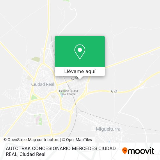 Mapa AUTOTRAK CONCESIONARIO MERCEDES CIUDAD REAL