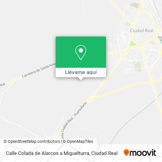 Mapa Calle Colada de Alarcos a Miguelturra