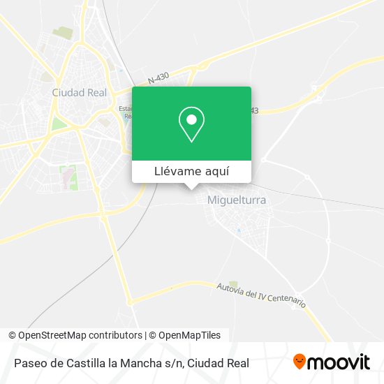 Mapa Paseo de Castilla la Mancha s / n