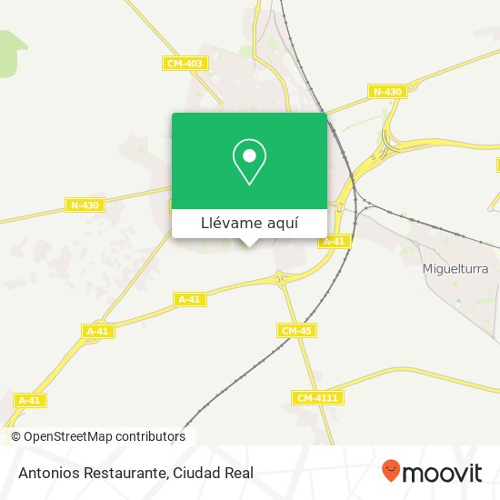 Mapa Antonios Restaurante, Calle Obispo Rafael Torija, 3 13005 Ciudad Real