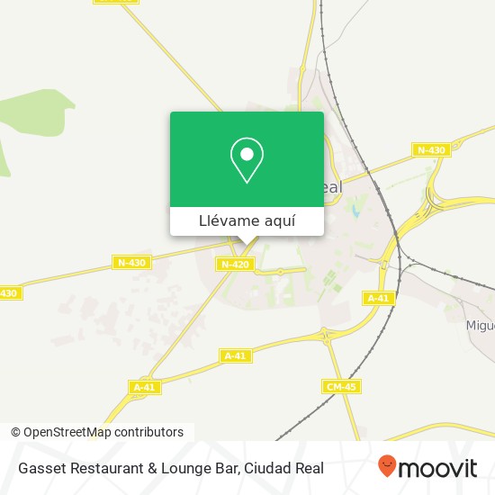 Mapa Gasset Restaurant & Lounge Bar, Carretera de Puertollano 13005 Ciudad Real