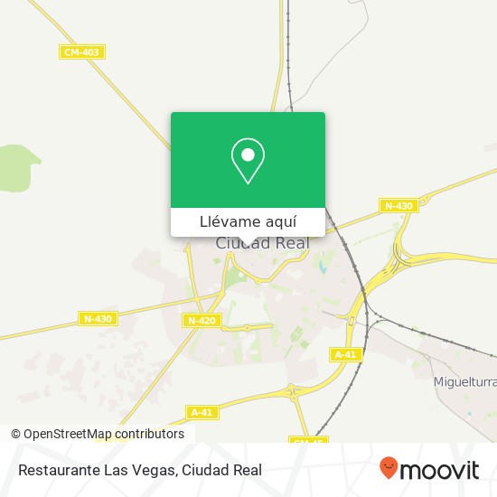 Mapa Restaurante Las Vegas, Calle de la Jara, 4 13002 Ciudad Real