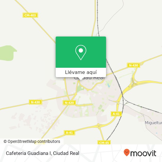 Mapa Cafeteria Guadiana I, Calle Santo Tomás de Villanueva, 7 13002 Ciudad Real