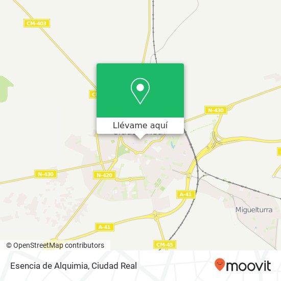 Mapa Esencia de Alquimia, Calle de Montesa, 3 13001 Ciudad Real