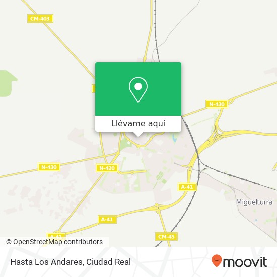 Mapa Hasta Los Andares, Calle del Tinte, 5 13001 Ciudad Real