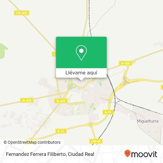 Mapa Fernandez Ferrera Filiberto, Calle de la Ciruela, 7 13001 Ciudad Real