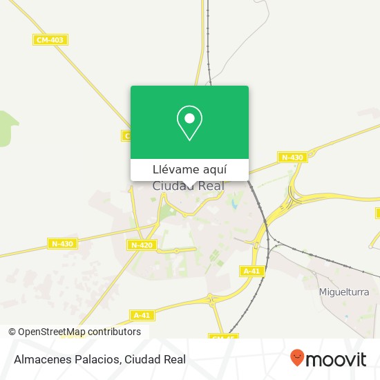 Mapa Almacenes Palacios, Calle General Aguilera, 7 13001 Ciudad Real
