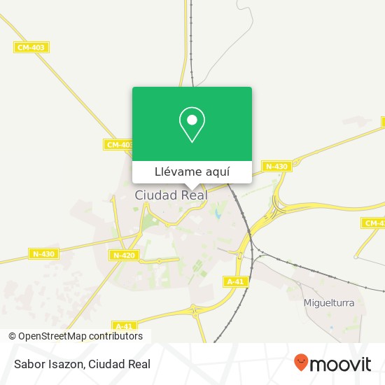 Mapa Sabor Isazon, Calle Sancho Panza, 5 13004 Ciudad Real