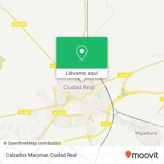 Mapa Calzados Marymar, Calle de Calatrava, 18 13004 Ciudad Real