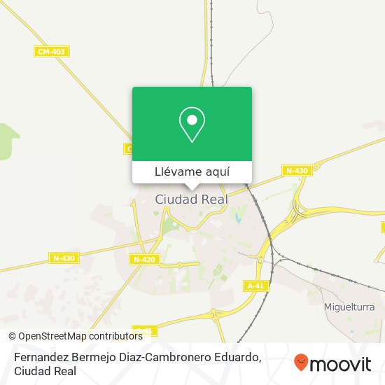 Mapa Fernandez Bermejo Diaz-Cambronero Eduardo, Calle Toledo, 4 13001 Ciudad Real