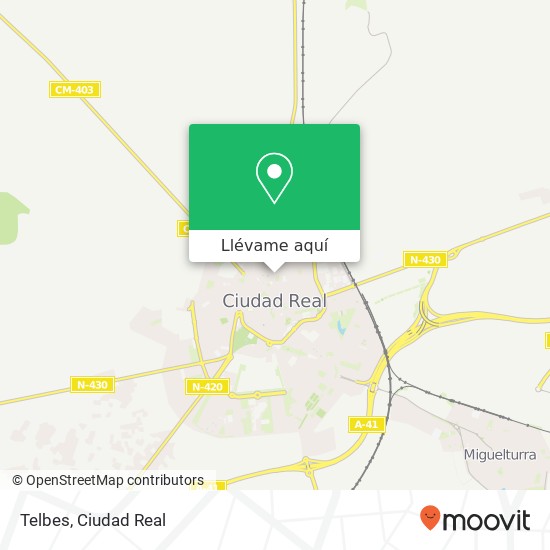 Mapa Telbes, Calle Toledo, 21 13003 Ciudad Real