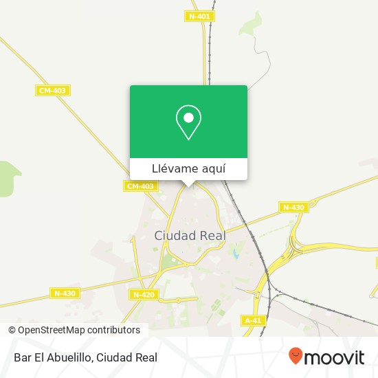 Mapa Bar El Abuelillo, Calle de Julio Melgar, 2 13003 Ciudad Real