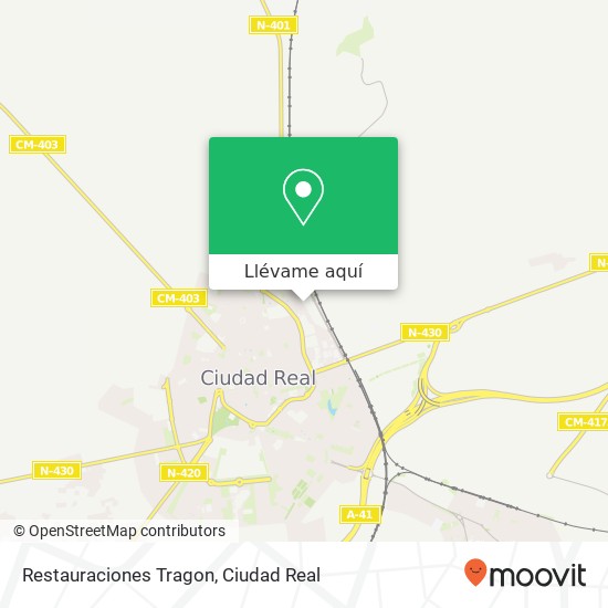 Mapa Restauraciones Tragon, Avenida Camilo José Cela 13005 Ciudad Real