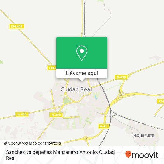 Mapa Sanchez-valdepeñas Manzanero Antonio
