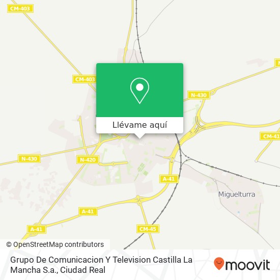 Mapa Grupo De Comunicacion Y Television Castilla La Mancha S.a.